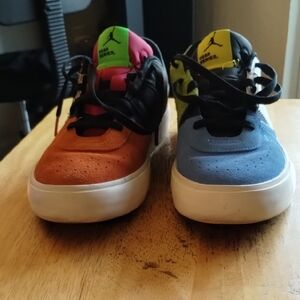 Jordan Men's Colorblock Boat Shoes — Orange & Blue with Neon Accents